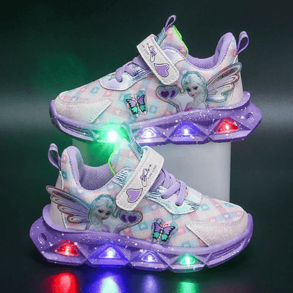 Breathable Sneakers Shoes with Cartoon LED for Children