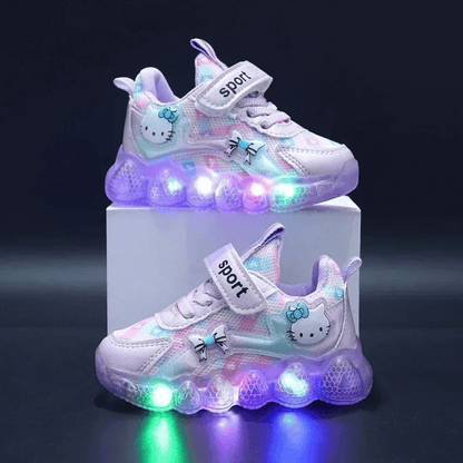 Breathable Sneakers Shoes with Cartoon LED for Children