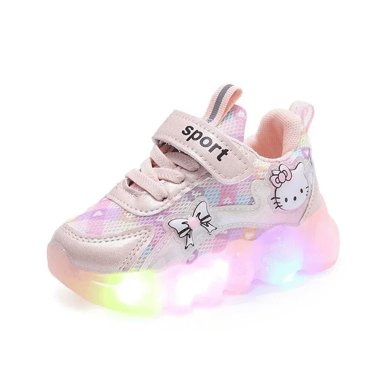 Breathable Sneakers Shoes with Cartoon LED for Children