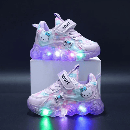 Breathable Sneakers Shoes with Cartoon LED for Children