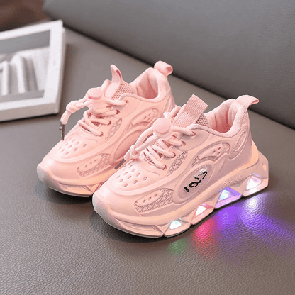 Breathable Sneakers Shoes with Multicolor LED for Children