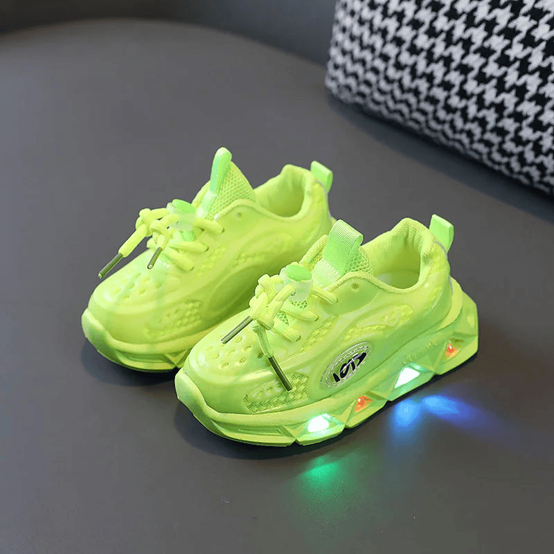 Breathable Sneakers Shoes with Multicolor LED for Children