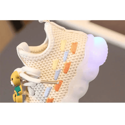 Lightweight Breathable Shoes with LED and rubber sole for Children