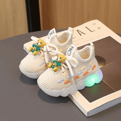 Lightweight Breathable Shoes with LED and rubber sole for Children