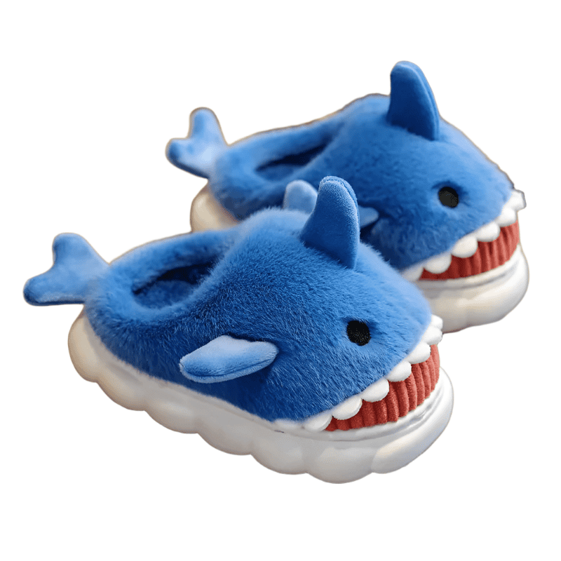 Soft Padded Multicolored Shark Slippers for Children