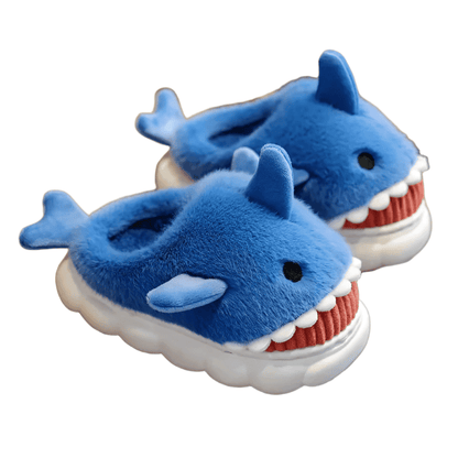 Soft Padded Multicolored Shark Slippers for Children