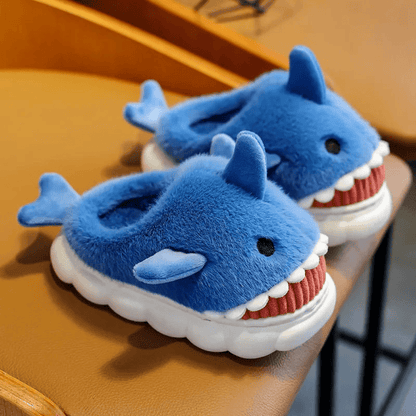 Soft Padded Multicolored Shark Slippers for Children