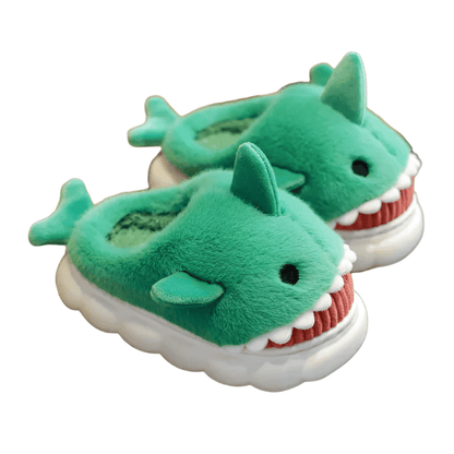 Soft Padded Multicolored Shark Slippers for Children