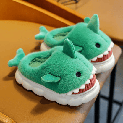 Soft Padded Multicolored Shark Slippers for Children