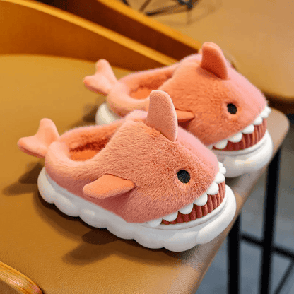 Soft Padded Multicolored Shark Slippers for Children