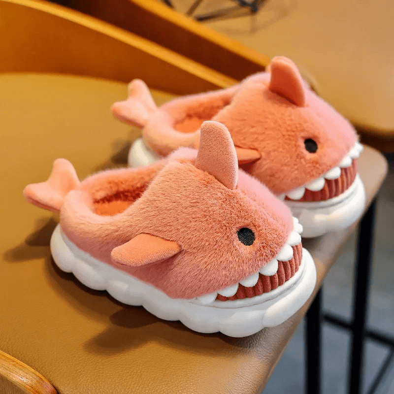 Soft Padded Multicolored Shark Slippers for Children