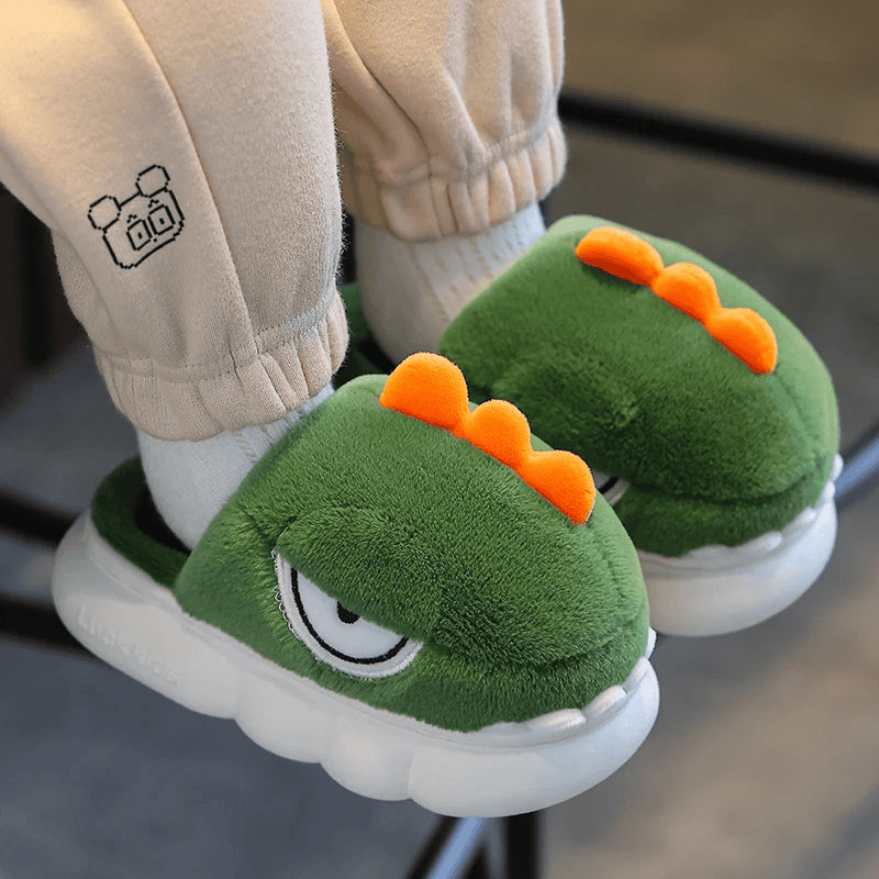 Warm Dinosaur Slippers for Children