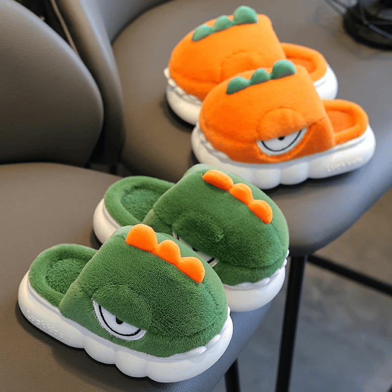 Warm Dinosaur Slippers for Children