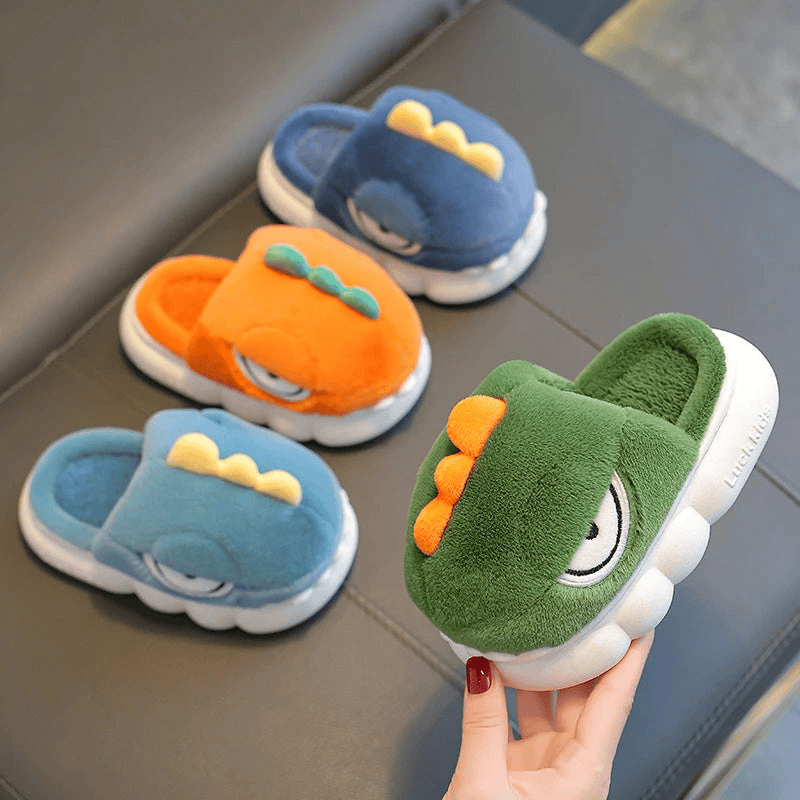 Warm Dinosaur Slippers for Children