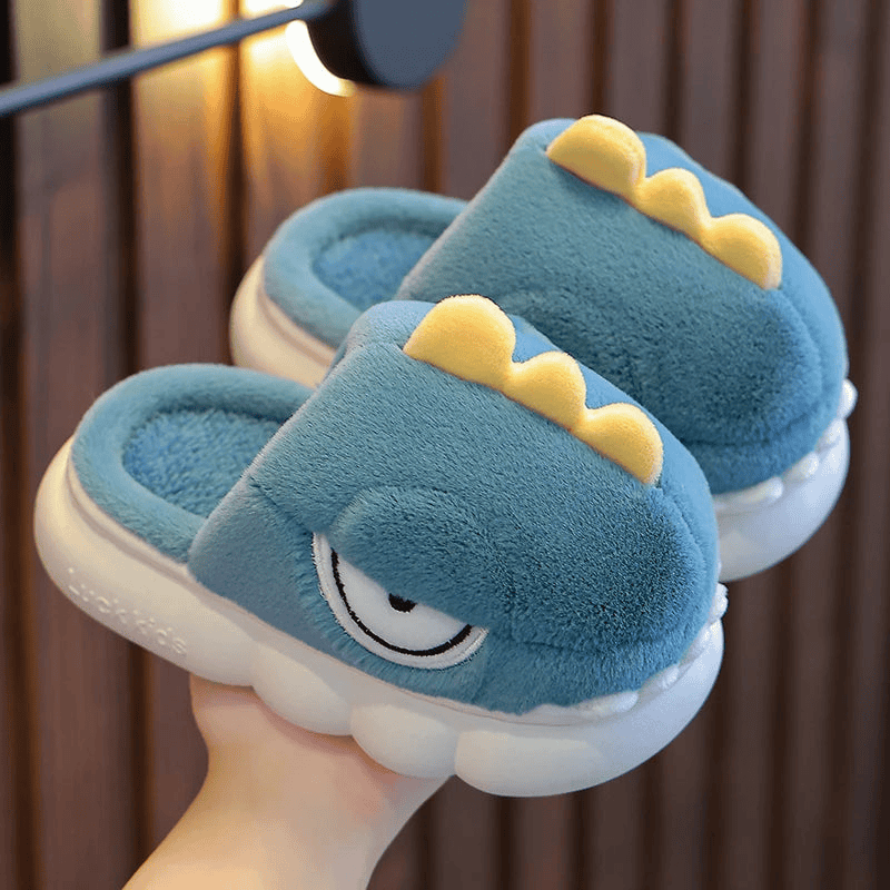 Warm Dinosaur Slippers for Children