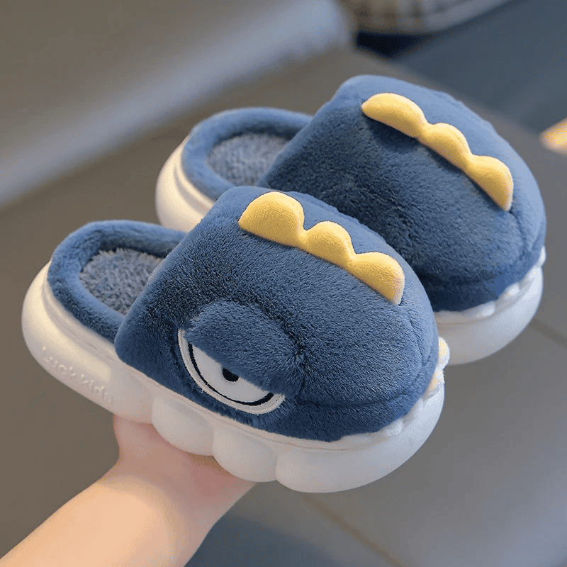 Warm Dinosaur Slippers for Children