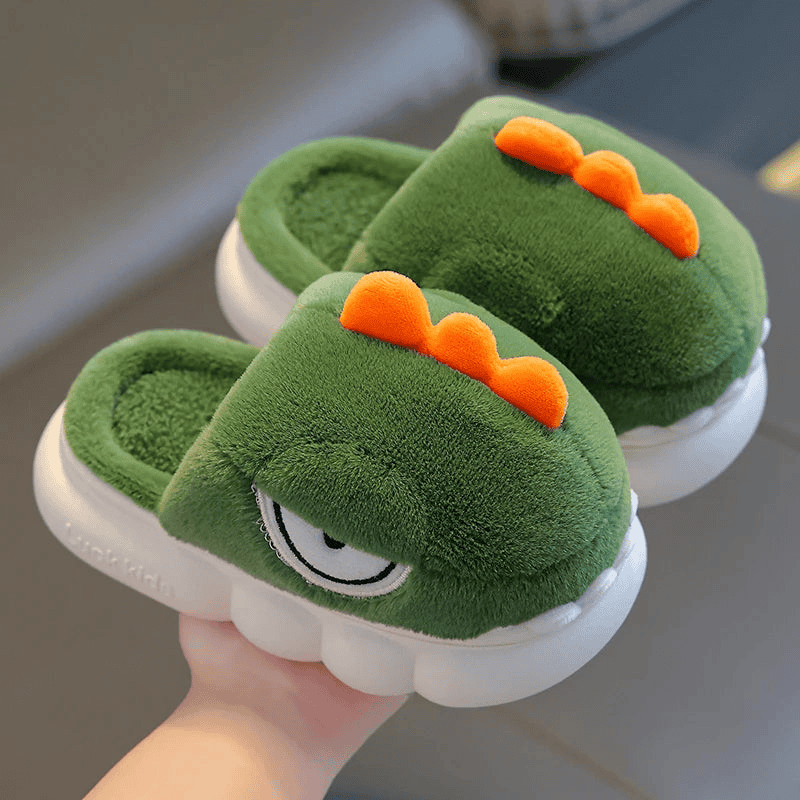 Warm Dinosaur Slippers for Children