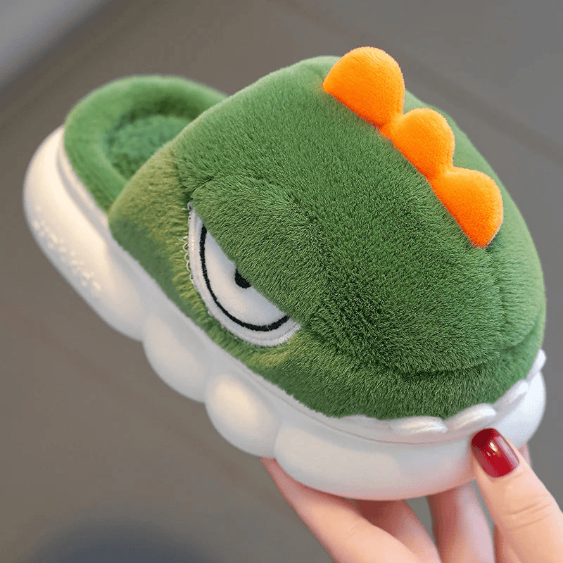 Warm Dinosaur Slippers for Children