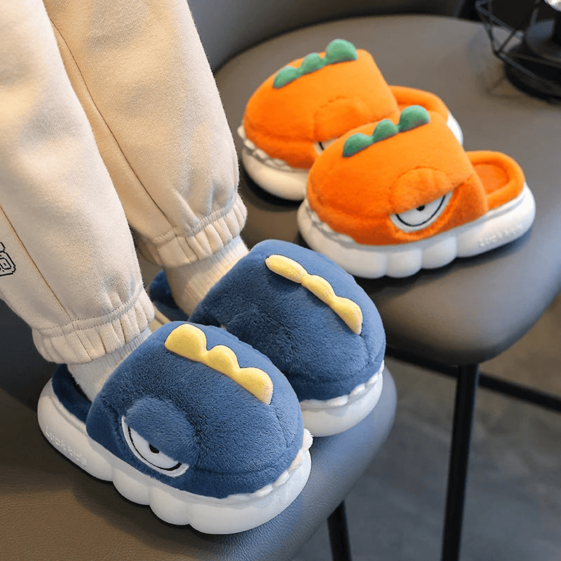 Warm Dinosaur Slippers for Children