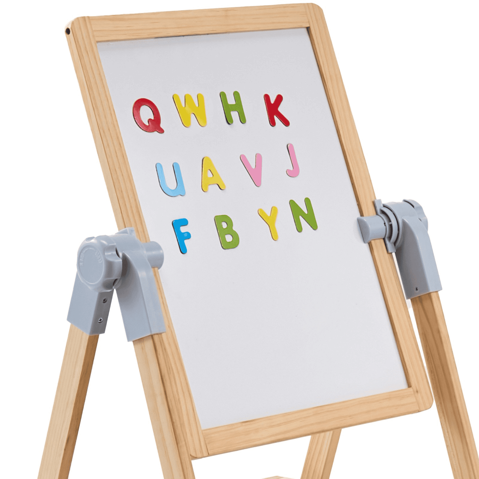 VEVOR 2-in-1 Kids Art Easel Double-Sided Wooden Magnetic Whiteboard Chalkboard