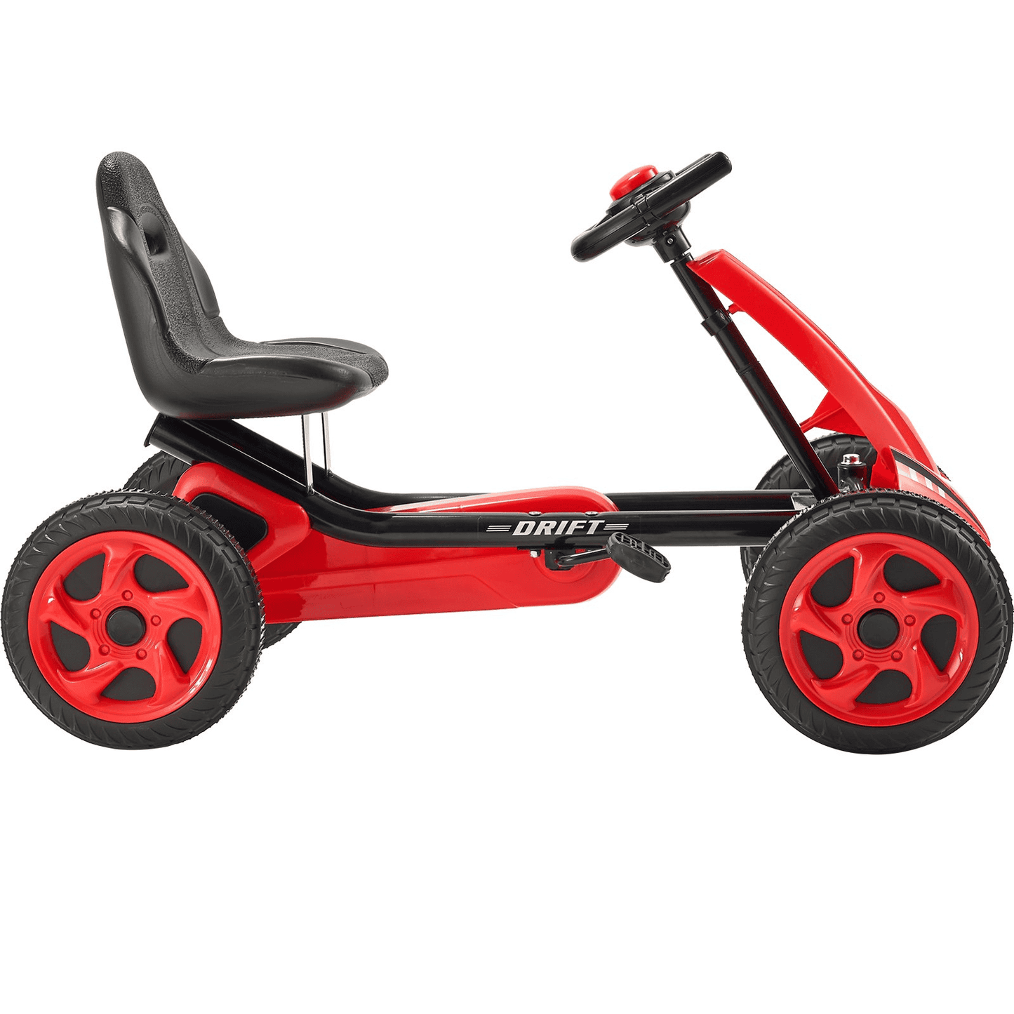 VEVOR Go Kart 4 Wheel Pedal Ride On Toy for Kids Ages 3-8 Adjustable Seat Red