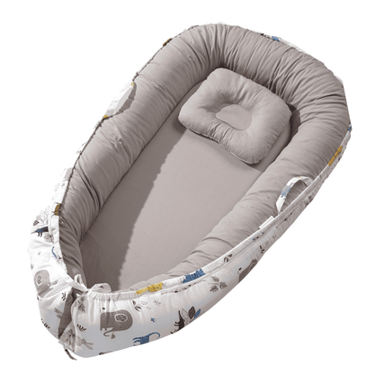 VEVOR Baby Lounger Infant Nest Lounger 100% Cotton Co Sleeper with Headrest