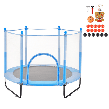 60" Trampoline for Kids Mini Toddler Trampoline with Net Indoor Outdoor