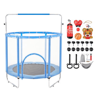 55" Trampoline for Kids Mini Toddler Trampoline with Net Indoor Outdoor