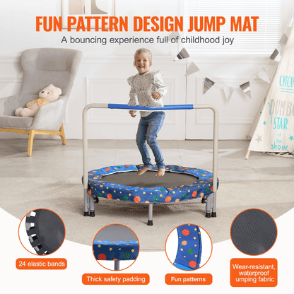 36" Trampoline for Kids Foldable Mini Toddler Trampoline Indoor Outdoor