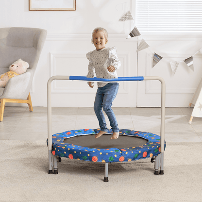 36" Trampoline for Kids Foldable Mini Toddler Trampoline Indoor Outdoor