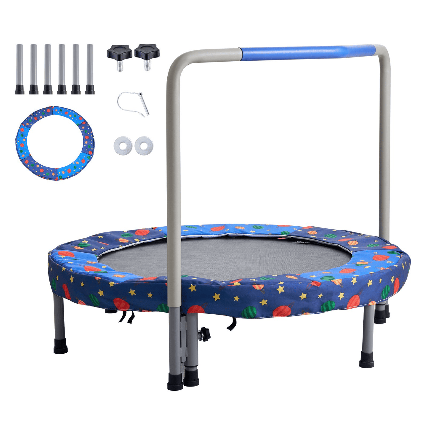 36" Trampoline for Kids Foldable Mini Toddler Trampoline Indoor Outdoor