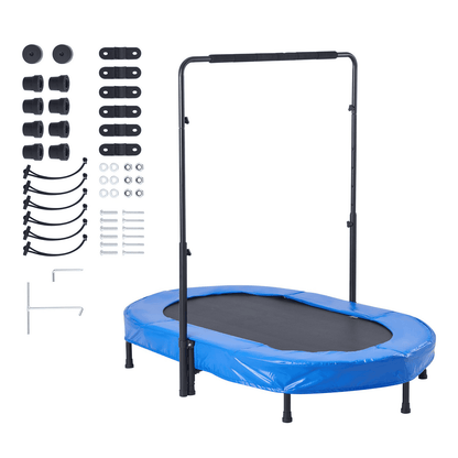 56" Trampoline for Kids Foldable Mini Toddler Trampoline Indoor Outdoor