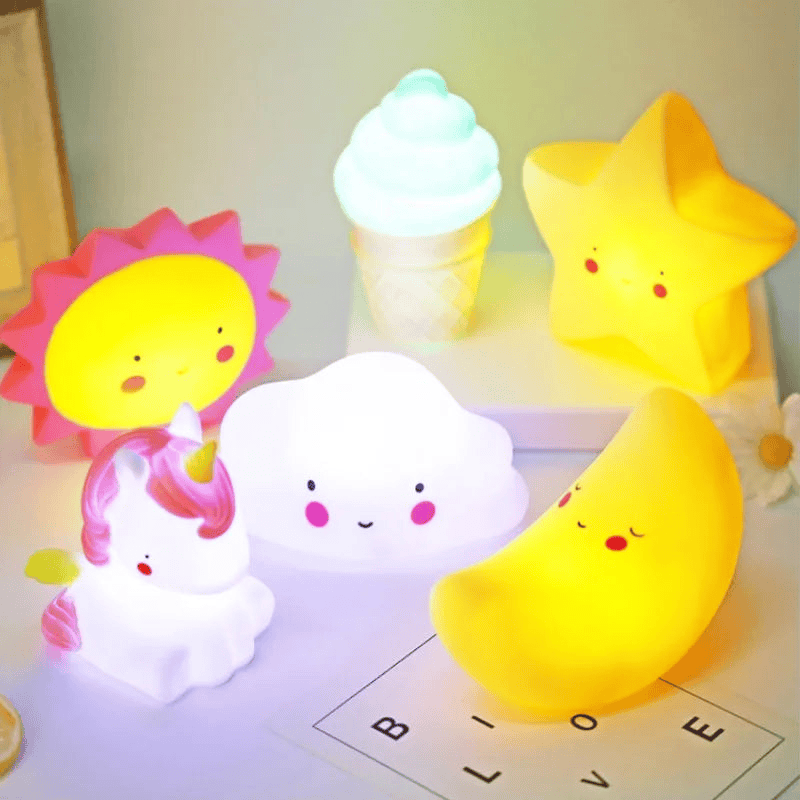 Multivariant Cloud Ice Cream Moon Decorative Lights for Children