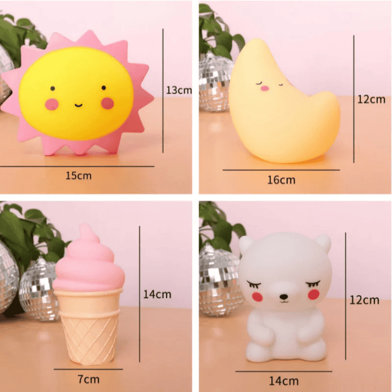 Multivariant Cloud Ice Cream Moon Decorative Lights for Children