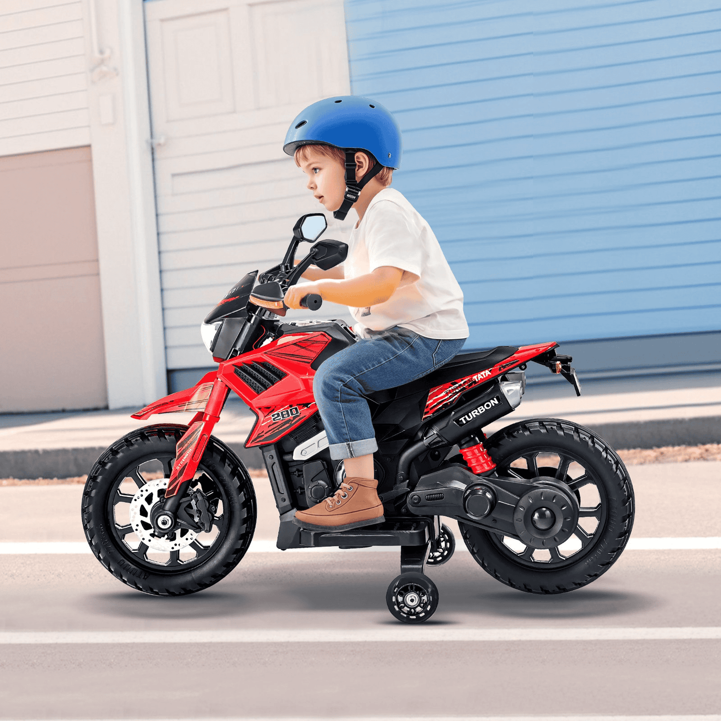 Kids Ride on Motorcycle 12V Electric Motorbike with LED for Kids Aged 3+