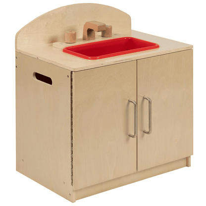 Children's Wooden Kitchen Sink for or Home Use - Safe, Kid Friendly Design