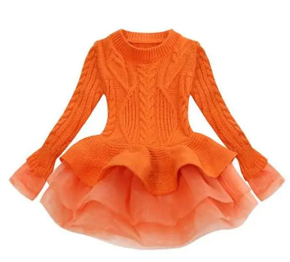 Kids Winter Knitted Chiffon