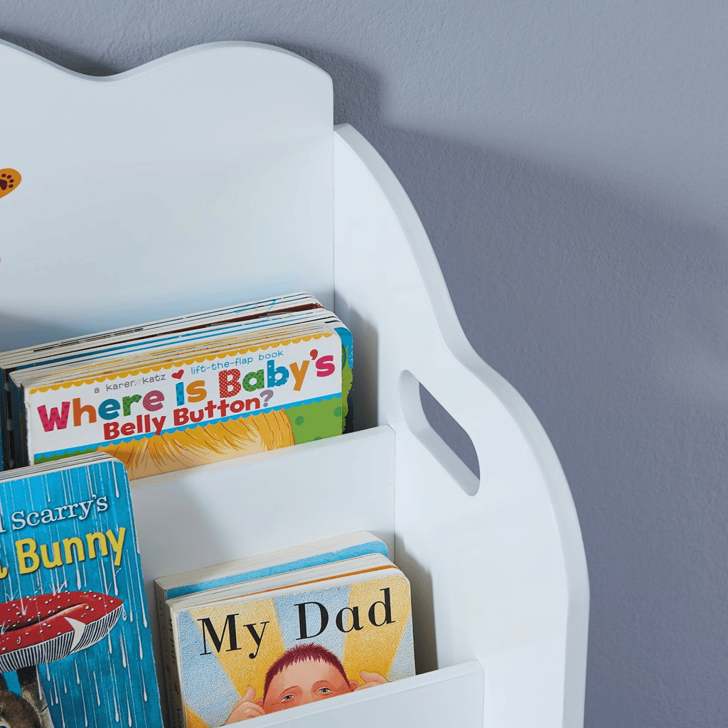 Small White Bookcase - White Low Bookcase