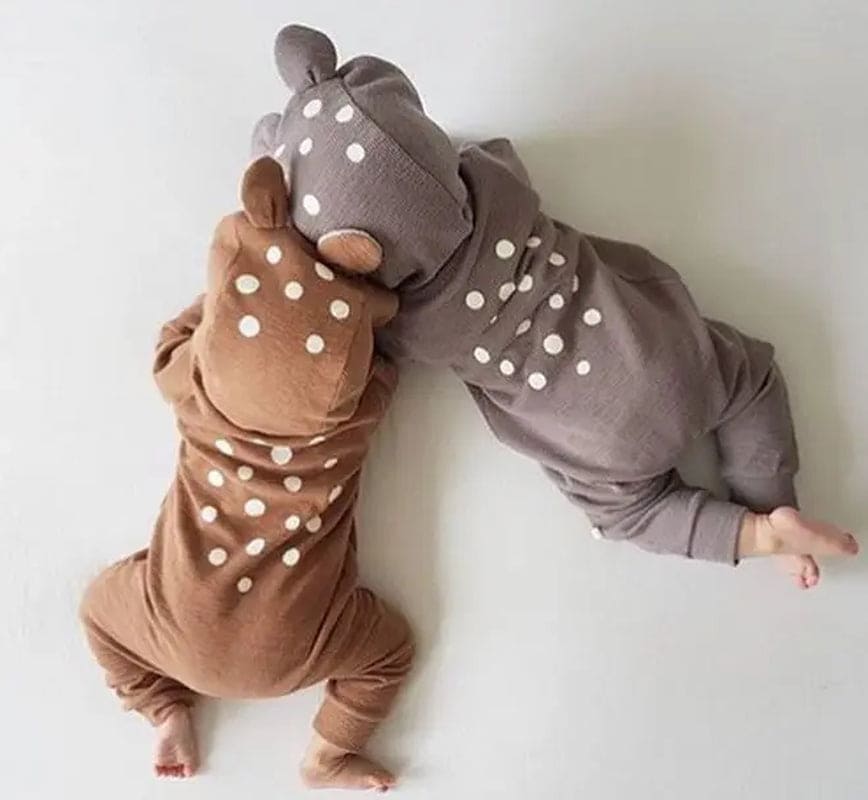 Cute Animal Bear Long Sleeve Cotton Newborn Baby Rompers Back Polka Baby Costume Clothing Outfit Boy Clothes Toddler Jumpsuit