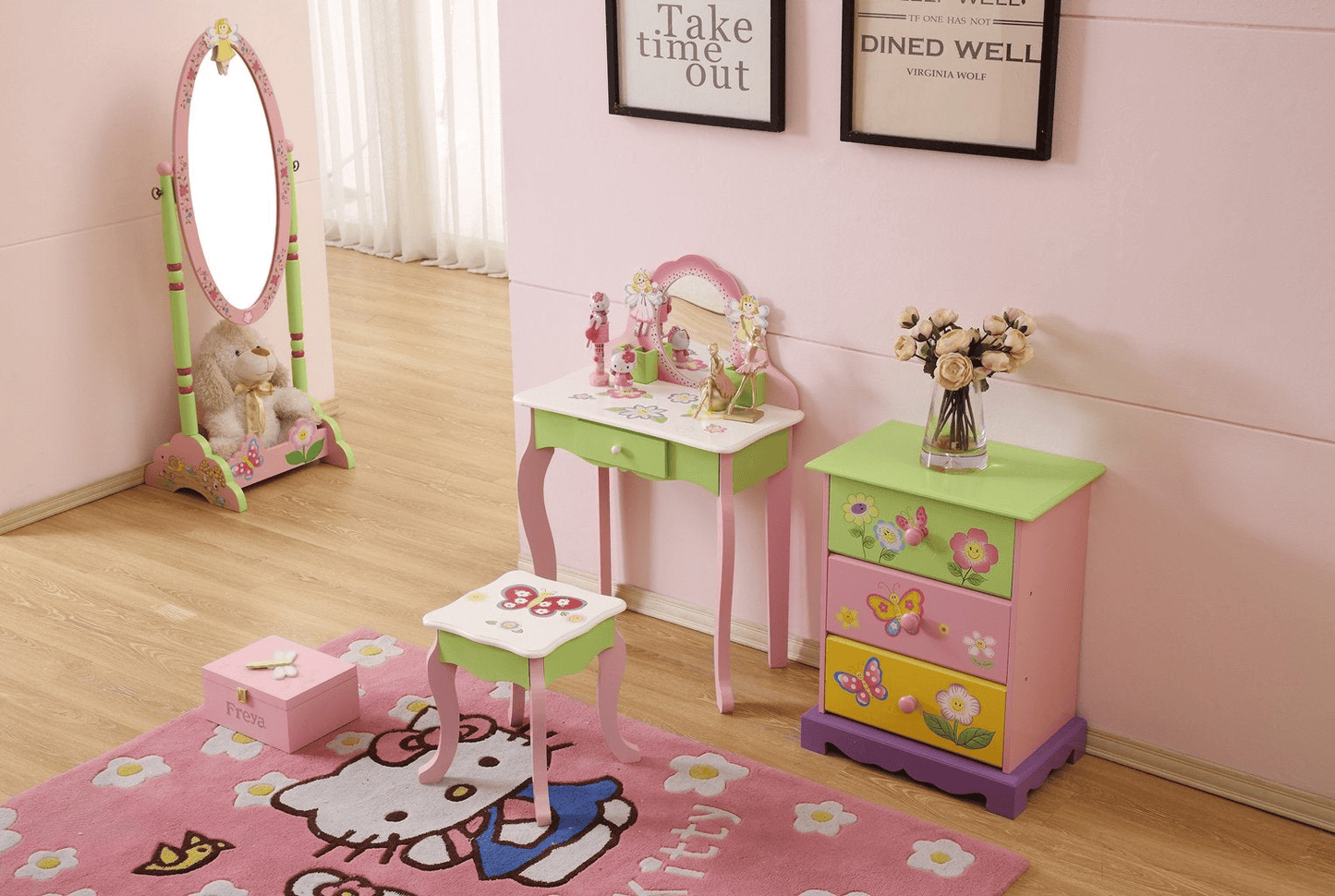 Kids Makeup Table - Vanity Set with Stool