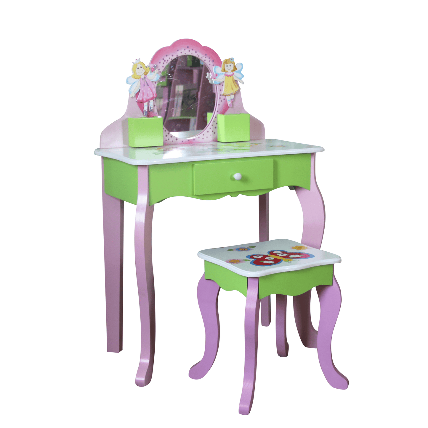 Kids Makeup Table - Vanity Set with Stool