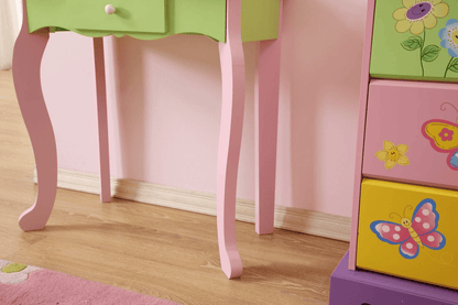 Kids Makeup Table - Vanity Set with Stool