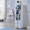 Tall white bookcase with toy storage  | Kids bookcase