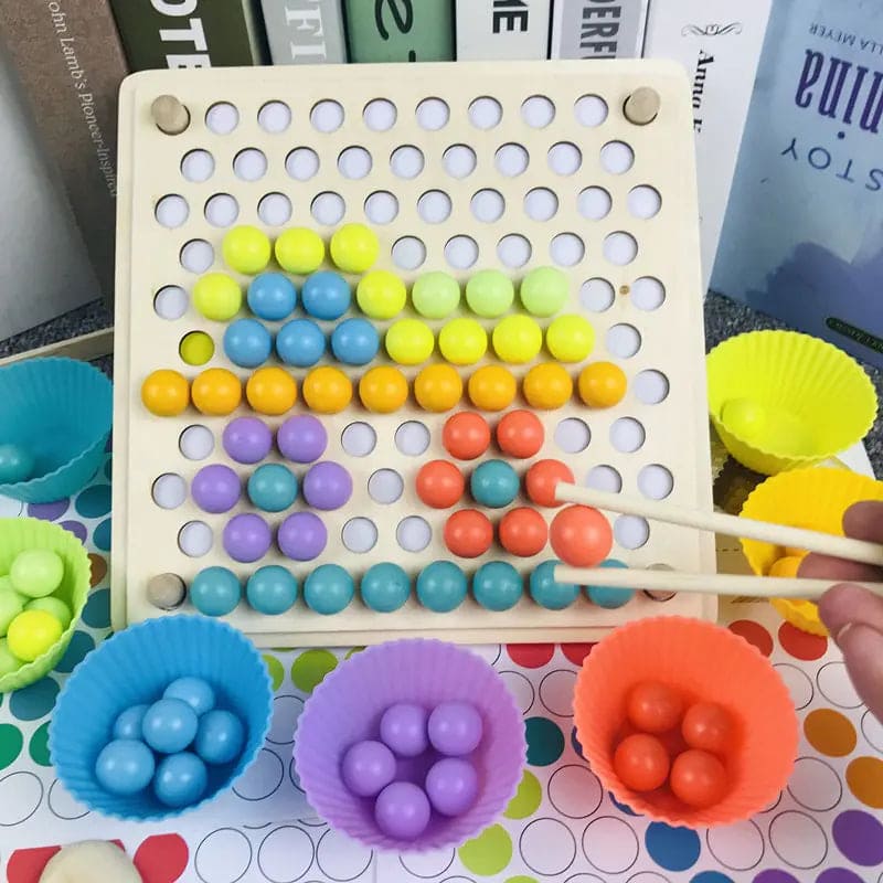 Wooden Beads Game Montessori Educational Early Learn Children Clip Ball Puzzle Preschool Toddler Toys Kids for Children Gifts