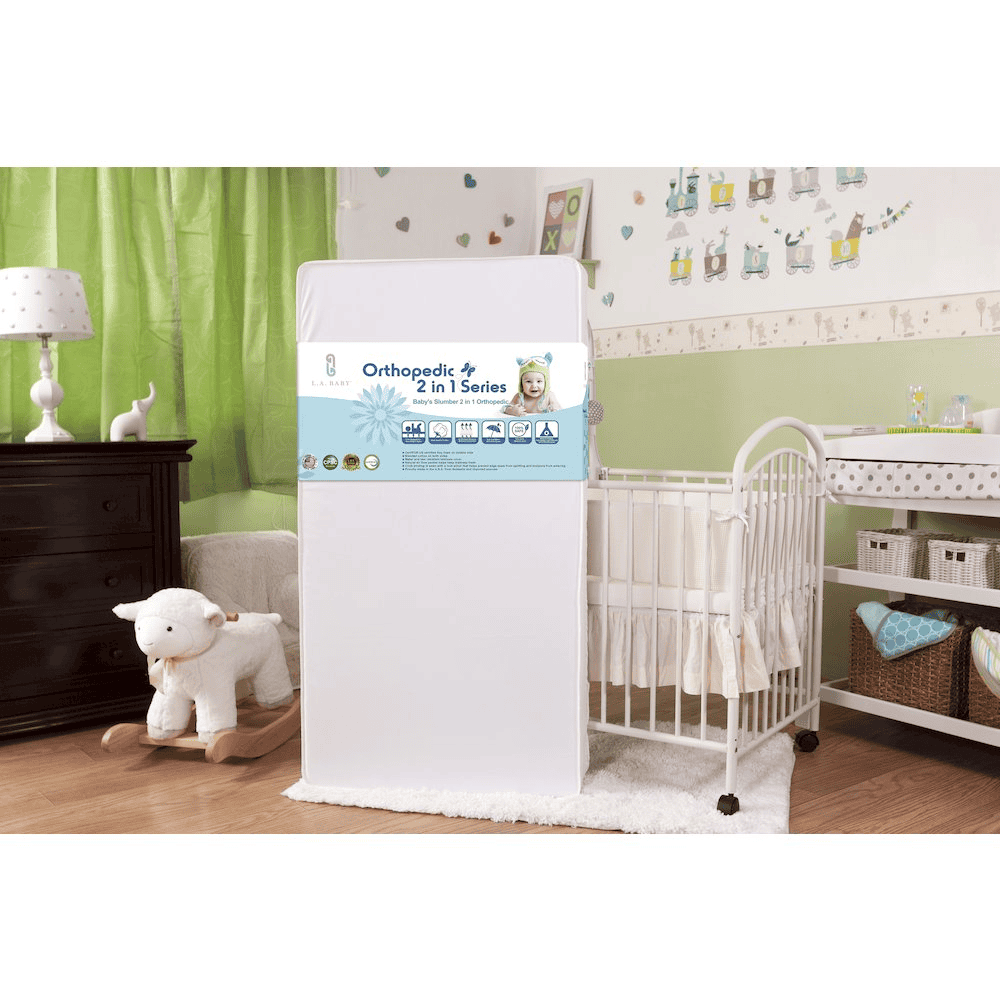 2-in-1 Orthopedic Dual Sided Premier Waterproof Crib & Toddler Mattress with Memory Foam Layer