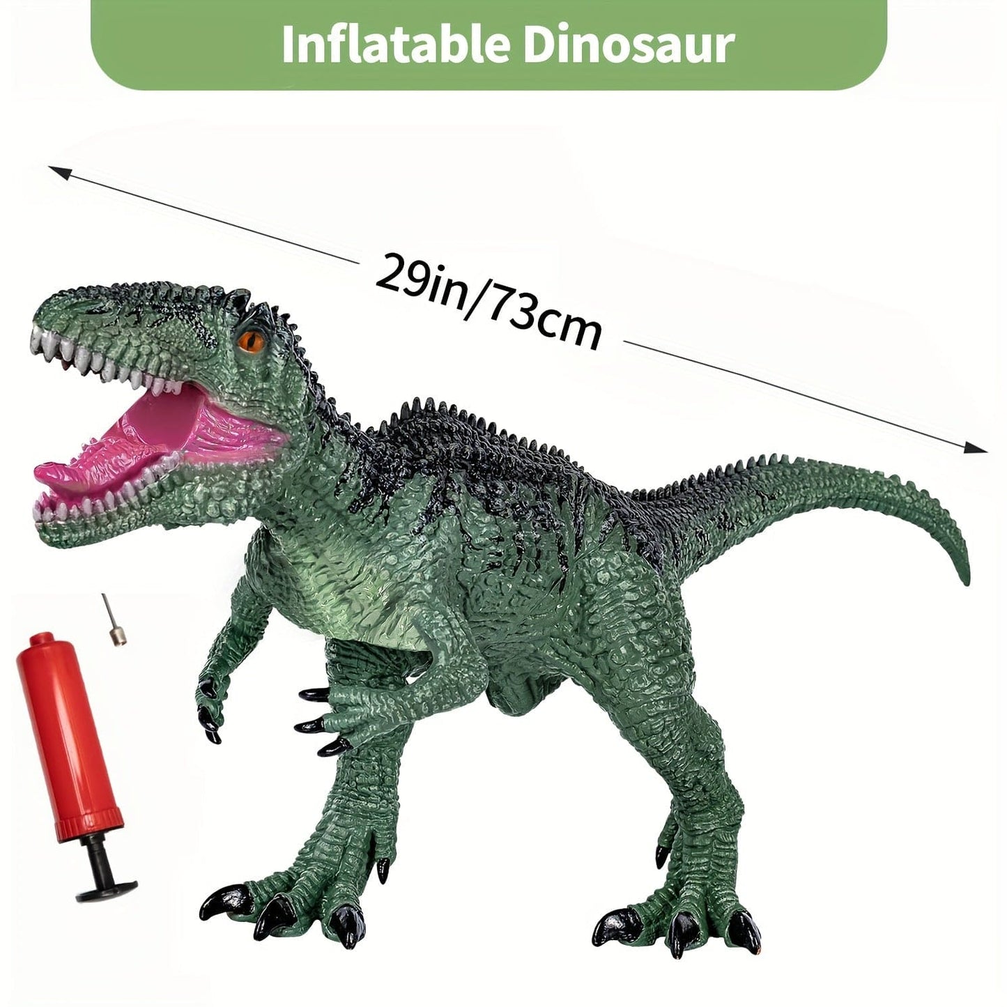 Big Inflatable Dinosaur Toys for Boys, 29 inch Large Giganotosaurus Dinosaur Toys, Giant Soft Dinosaur Toys for Kids 3-5, Toddler Jumbo Dinosaur Birthday Gifts, Dinosaur Party Favors