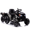 12V Kids Ride On Electric Tractor Black Knight,Kids Ride On Toy.2WD,Non-skid tires, steering wheel, foot pedal,With Removable storage tug,Light,Bluetooth,Music,MP3,USB,Power Display For Kids Aged 2-3.