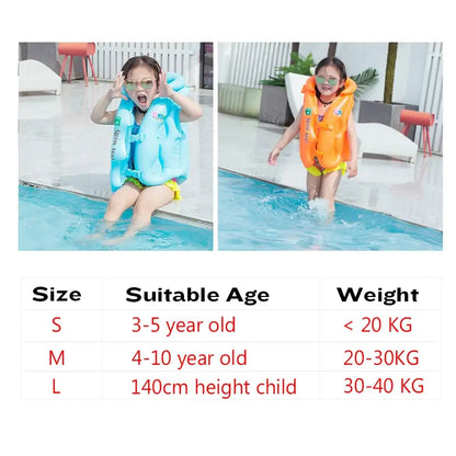 Inflatable Life Vest Baby Swimming Jacket