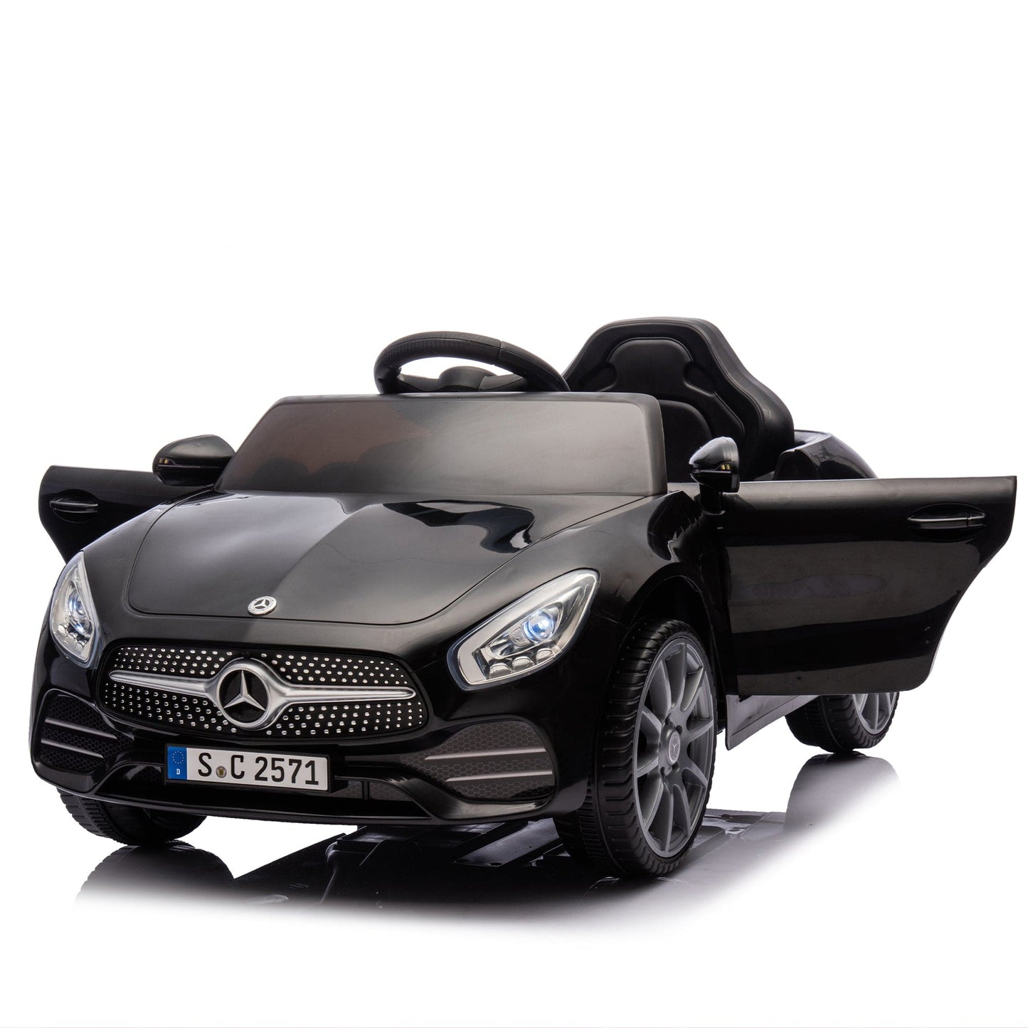 Licensed Mercedes-Benz CLS 350,12V Kids Ride On Toy Car w/Parents Control,2wd,Four-wheel suspension,Music,Bluetooth,LED Light,USB,Power display,Volume adjustment,Speeds 1.24-3.11MPH for Kids Aged 2-4.