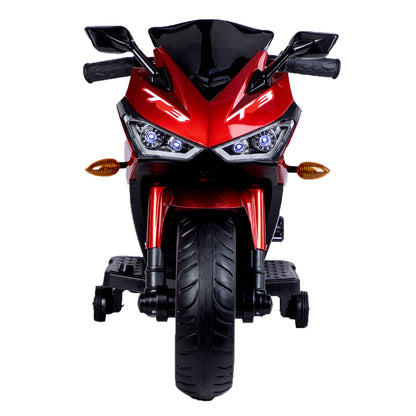 kids motorcycle 12V motorcycle for kids 3 4 5 6 years Boys Girls  12v7ah kids motorcycle ride on toy with Training  Wheels/manual throttle/ drive by hand /Lighting  wheels